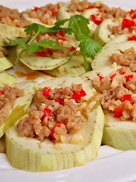 Steamed Eggplant with Minced Pork